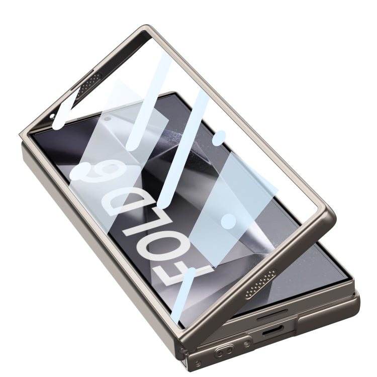 For Samsung Galaxy Z Fold6 GKK Integrated Ultra-thin Sliding Window Leather Phone Case(Titanium Gray) - Galaxy Z Fold6 5G Cases by GKK | Online Shopping South Africa | PMC Jewellery | Buy Now Pay Later Mobicred