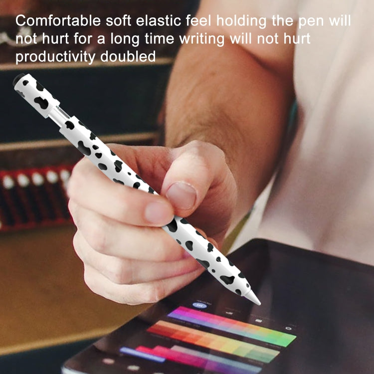For Apple Pencil 1 Cow Pattern Stylus Silicone Protective Cover(Yellow) - Pencil Accessories by PMC Jewellery | Online Shopping South Africa | PMC Jewellery | Buy Now Pay Later Mobicred