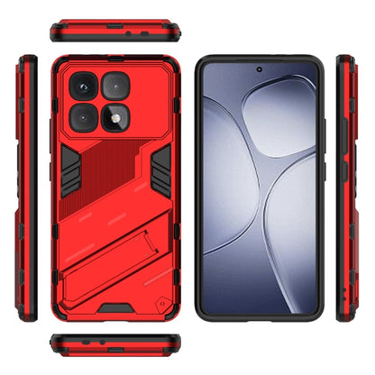 For Redmi K70 Ultra Global Punk Armor 2 in 1 PC + TPU Phone Case with Holder(Red) - Xiaomi Cases by PMC Jewellery | Online Shopping South Africa | PMC Jewellery | Buy Now Pay Later Mobicred