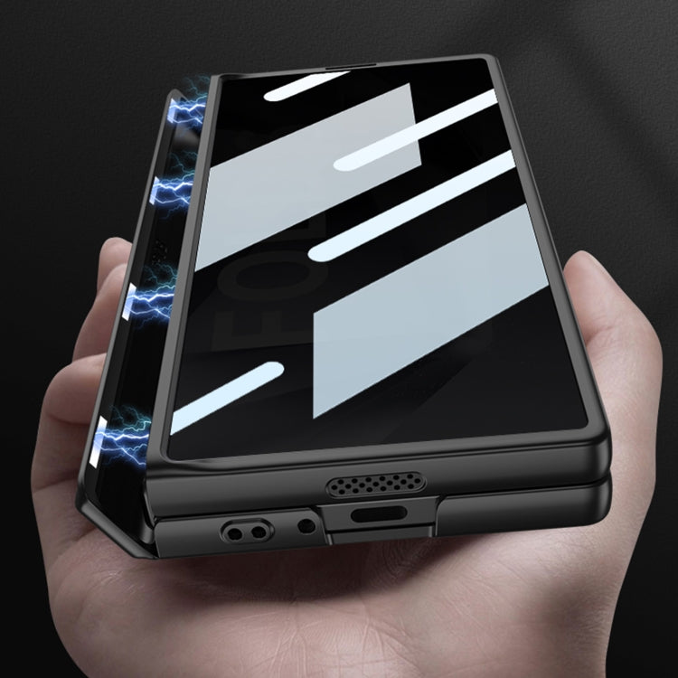For Samsung Galaxy Z Fold6 GKK Integrated Anti Peep Full Coverage Magnetic Fold Phone Case(Silver) - free shipping - PMC Jewellery - Order now!