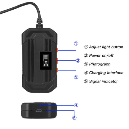 F240 3.9mm HD 1080P IP67 Waterproof WiFi Direct Connection Digital Endoscope, Cable Length:2m(Black) -  by PMC Jewellery | Online Shopping South Africa | PMC Jewellery | Buy Now Pay Later Mobicred