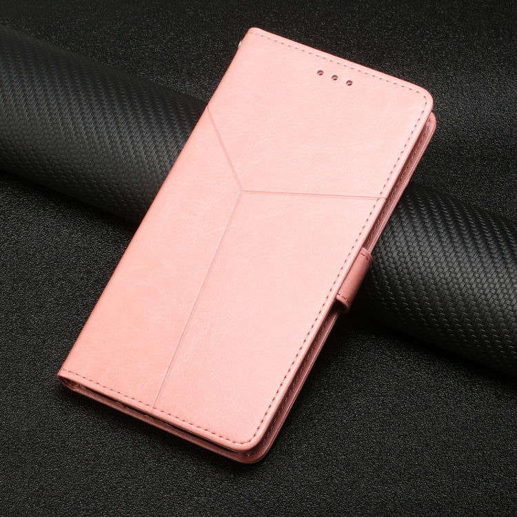 For Samsung Galaxy S25 5G Y-shaped Pattern Flip Leather Phone Case(Pink) - Galaxy S25 5G Cases by PMC Jewellery | Online Shopping South Africa | PMC Jewellery | Buy Now Pay Later Mobicred