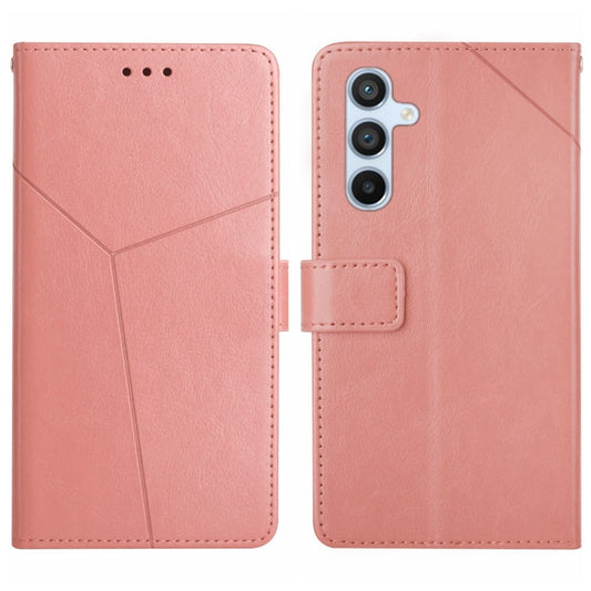 For Samsung Galaxy S25+ 5G Y-shaped Pattern Flip Leather Phone Case(Pink) - Galaxy S25+ 5G Cases by PMC Jewellery | Online Shopping South Africa | PMC Jewellery | Buy Now Pay Later Mobicred