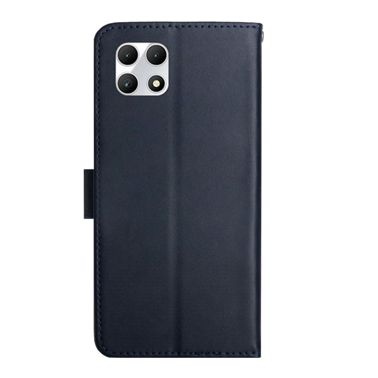 For T-Mobile REVVL 7 5G HT02 Genuine Leather Fingerprint-proof Flip Phone Case(Blue) - More Brand by PMC TechLife | Online Shopping South Africa | PMC TechLife | Buy Now Pay Later Mobicred