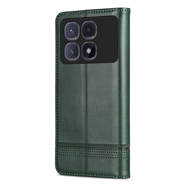 For Redmi K70 Ultra AZNS Magnetic Calf Texture Flip Leather Phone Case(Dark Green) - Xiaomi Cases by AZNS | Online Shopping South Africa | PMC Jewellery | Buy Now Pay Later Mobicred