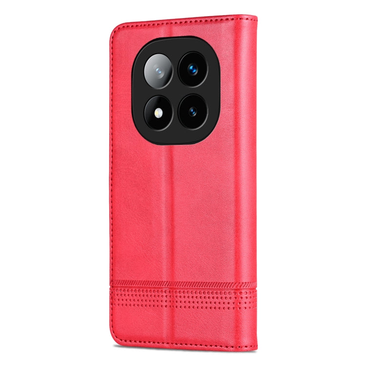 For Redmi Note 14 Pro 5G AZNS Magnetic Calf Texture Flip Leather Phone Case(Red) - Note 14 Pro Cases by AZNS | Online Shopping South Africa | PMC Jewellery | Buy Now Pay Later Mobicred