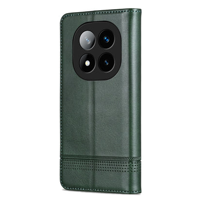 For Redmi Note 14 Pro 5G AZNS Magnetic Calf Texture Flip Leather Phone Case(Dark Green) - Note 14 Pro Cases by AZNS | Online Shopping South Africa | PMC Jewellery | Buy Now Pay Later Mobicred