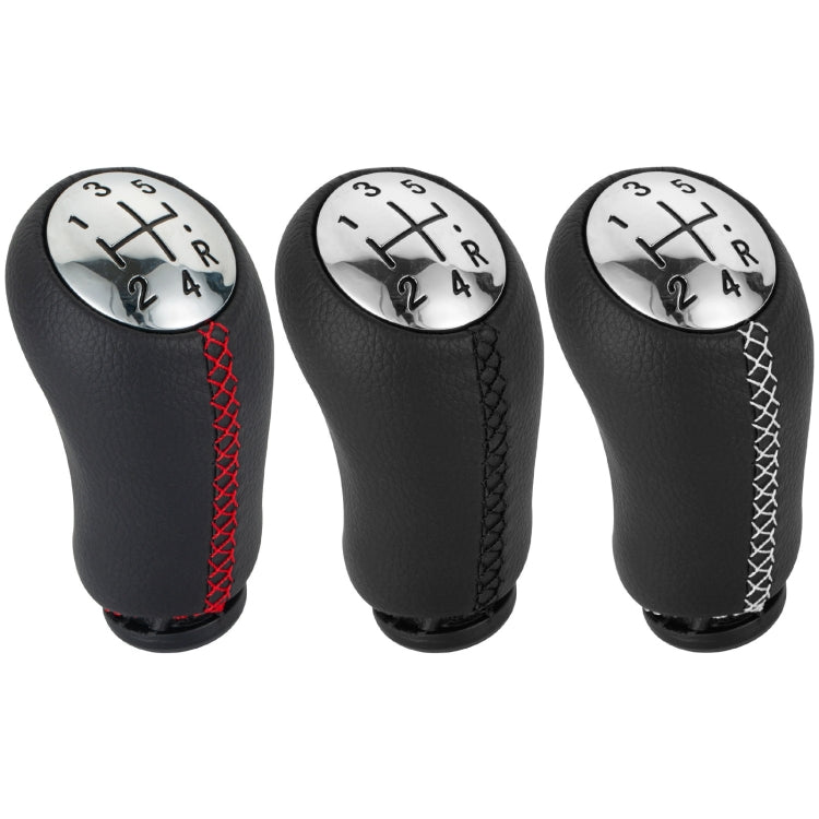For Renault Clio III MK3 Car Gear Lever Knob Leather Gear Shift Knob(White) - Shift Knob by PMC TechLife | Online Shopping South Africa | PMC TechLife | Buy Now Pay Later Mobicred