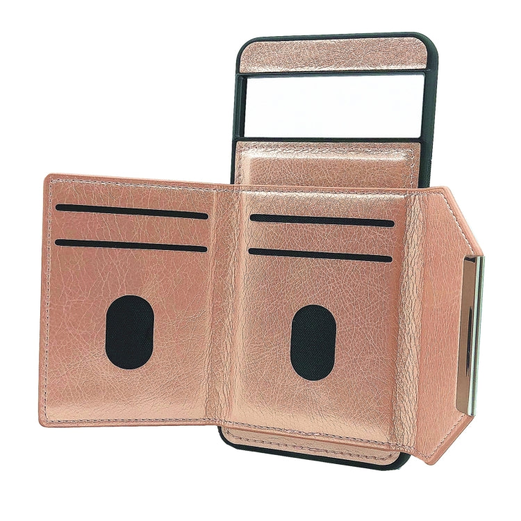 For Google Pixel 9 / 9 Pro Solid Color Metal Buckle Card Slots Bag Phone Case(Rose Gold) - free shipping - PMC TechLife - Order now!