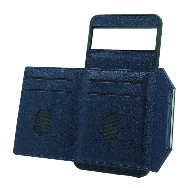 For Google Pixel 9 Pro XL Solid Color Metal Buckle Card Slots Bag Phone Case(Blue) - Google Cases by PMC TechLife | Online Shopping South Africa | PMC TechLife | Buy Now Pay Later Mobicred