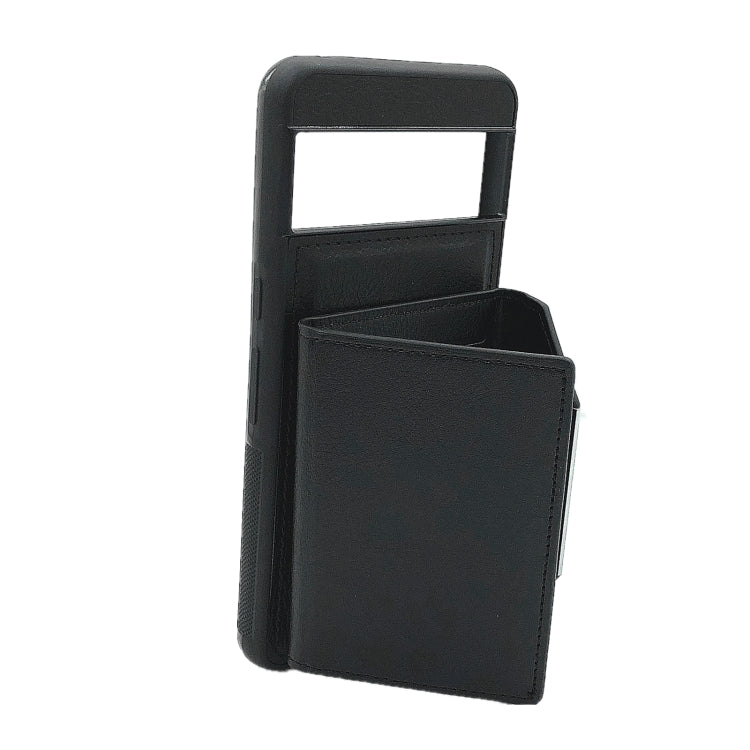 For Google Pixel 9 Pro XL Solid Color Metal Buckle Card Slots Bag Phone Case(Black) - Google Cases by PMC TechLife | Online Shopping South Africa | PMC TechLife | Buy Now Pay Later Mobicred