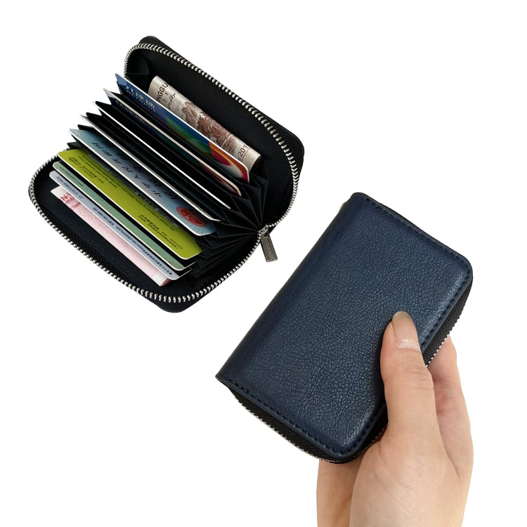 For Google Pixel 9 Pro XL Solid Color Zipper 11-Card Slots Bag Phone Case with Lanyard(Blue) - Google Cases by PMC TechLife | Online Shopping South Africa | PMC TechLife | Buy Now Pay Later Mobicred
