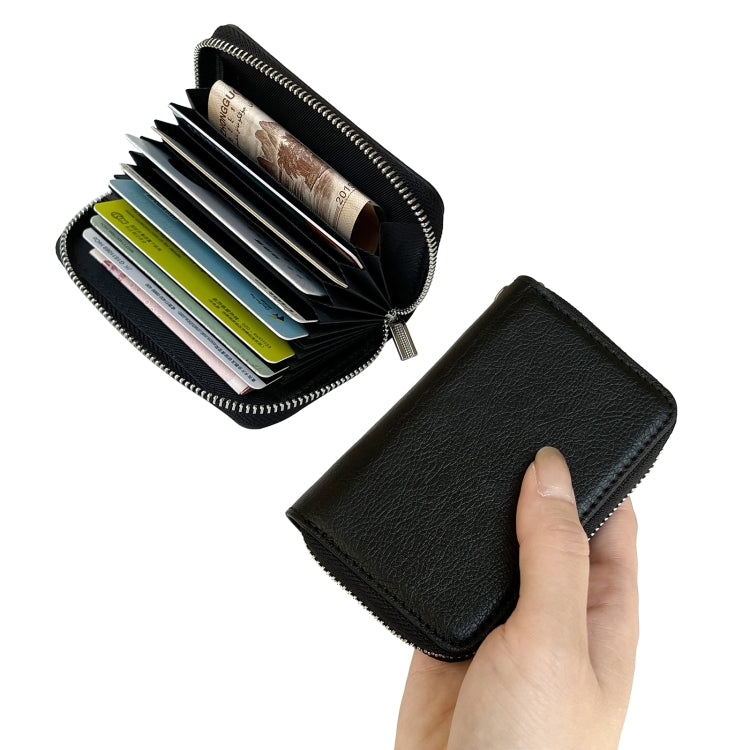 For Google Pixel 8a Solid Color Zipper 11-Card Slots Bag Phone Case with Lanyard(Black) - Google Cases by PMC TechLife | Online Shopping South Africa | PMC TechLife | Buy Now Pay Later Mobicred