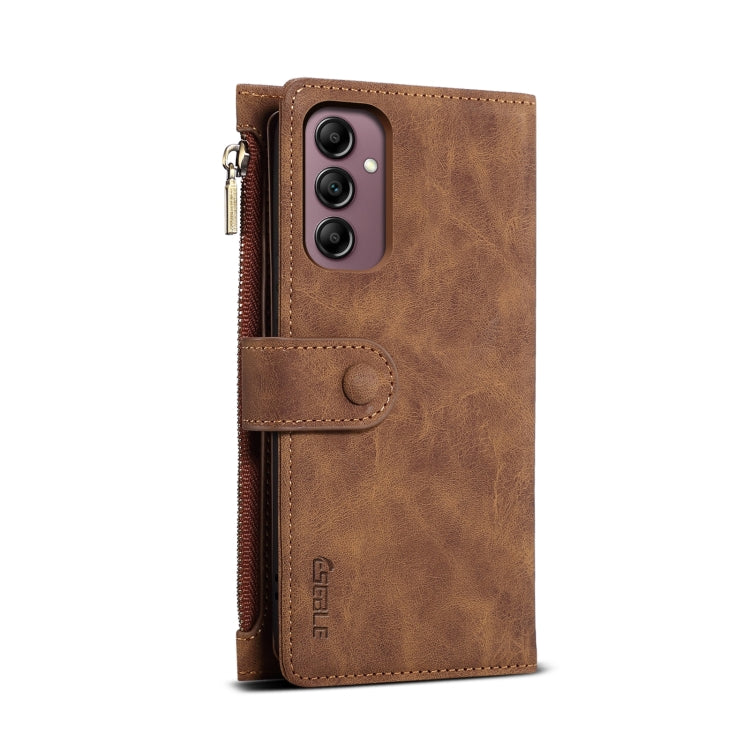 For Samsung Galaxy S25 5G ESEBLE Retro Frosted RFID Flip Leather Phone Case(Brown) - Galaxy S25 5G Cases by ESEBLE | Online Shopping South Africa | PMC Jewellery | Buy Now Pay Later Mobicred