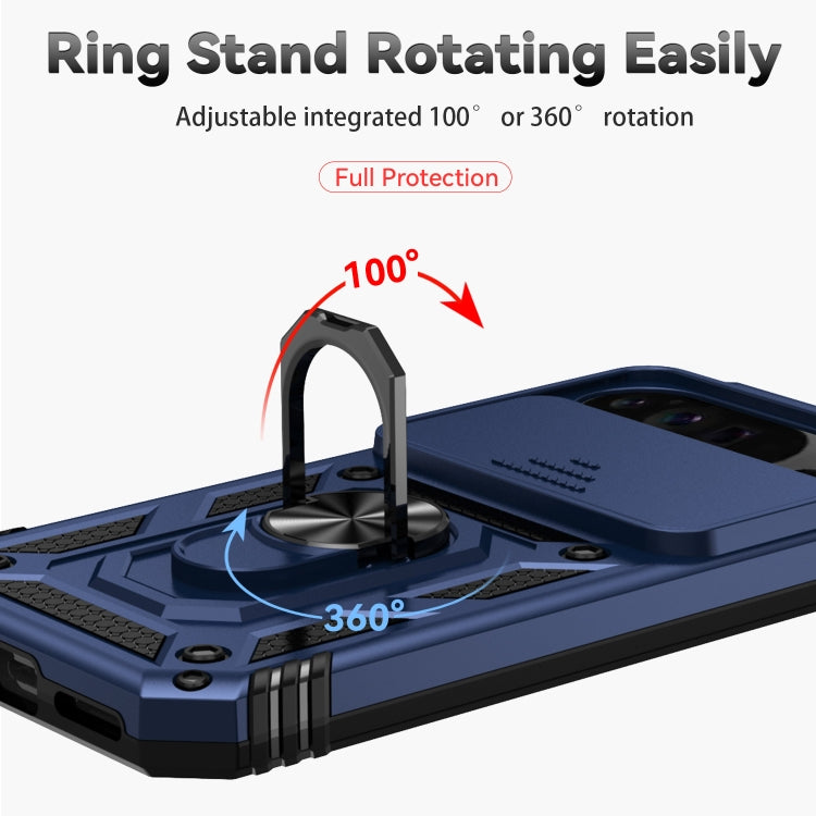 For Google Pixel 9 Pro Sliding Camshield Holder Phone Case(Blue) - Google Cases by PMC TechLife | Online Shopping South Africa | PMC TechLife | Buy Now Pay Later Mobicred
