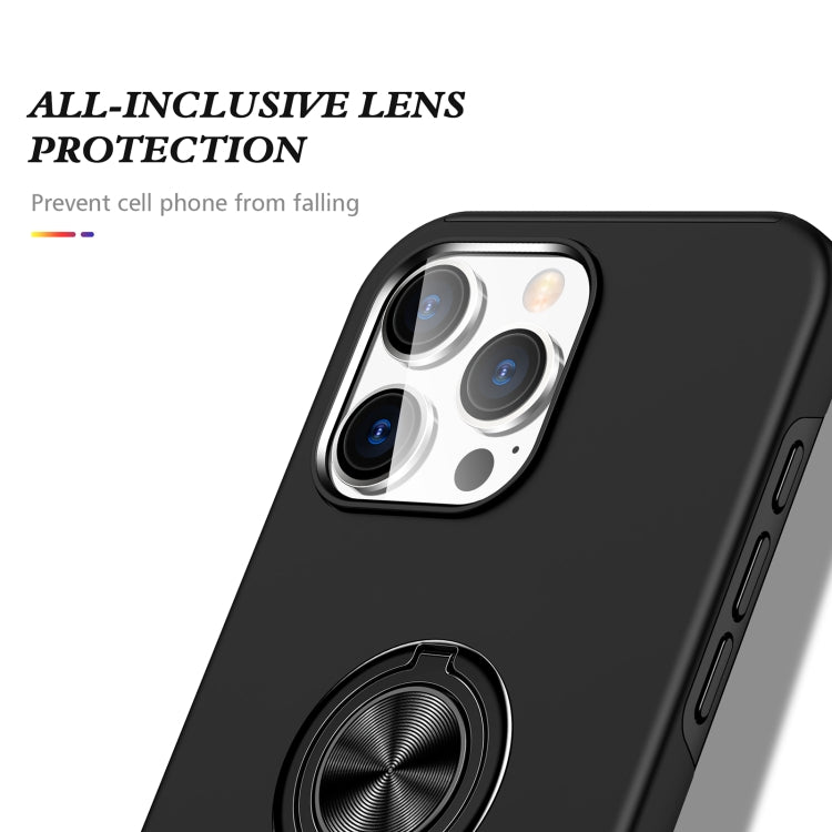 For iPhone 16 Magnetic Ring Holder Phone Case(Black) - iPhone 16 Cases by PMC TechLife | Online Shopping South Africa | PMC TechLife | Buy Now Pay Later Mobicred