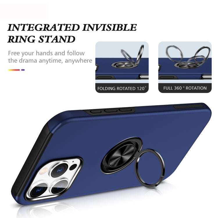 For iPhone 16 Plus Magnetic Ring Holder Phone Case(Navy Blue) - iPhone 16 Plus Cases by PMC TechLife | Online Shopping South Africa | PMC TechLife | Buy Now Pay Later Mobicred