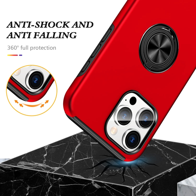 For iPhone 16 Plus Magnetic Ring Holder Phone Case(Red) - iPhone 16 Plus Cases by PMC TechLife | Online Shopping South Africa | PMC TechLife | Buy Now Pay Later Mobicred