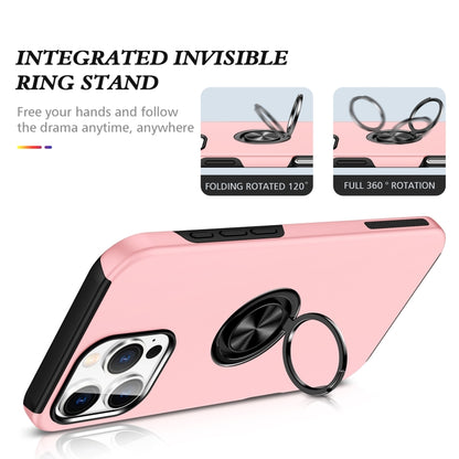 For iPhone 16 Plus Magnetic Ring Holder Phone Case(Rose Gold) - iPhone 16 Plus Cases by PMC Jewellery | Online Shopping South Africa | PMC Jewellery | Buy Now Pay Later Mobicred