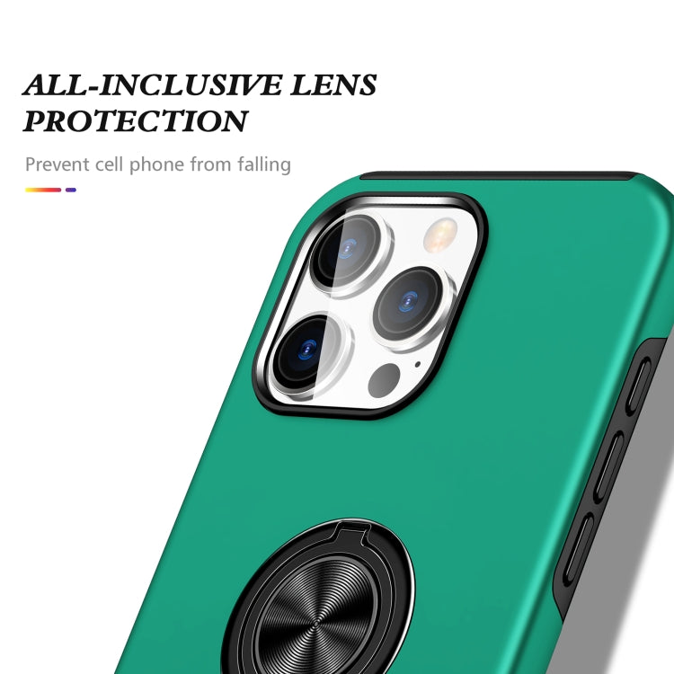 For iPhone 16 Pro Magnetic Ring Holder Phone Case(Dark Green) - iPhone 16 Pro Cases by PMC Jewellery | Online Shopping South Africa | PMC Jewellery | Buy Now Pay Later Mobicred