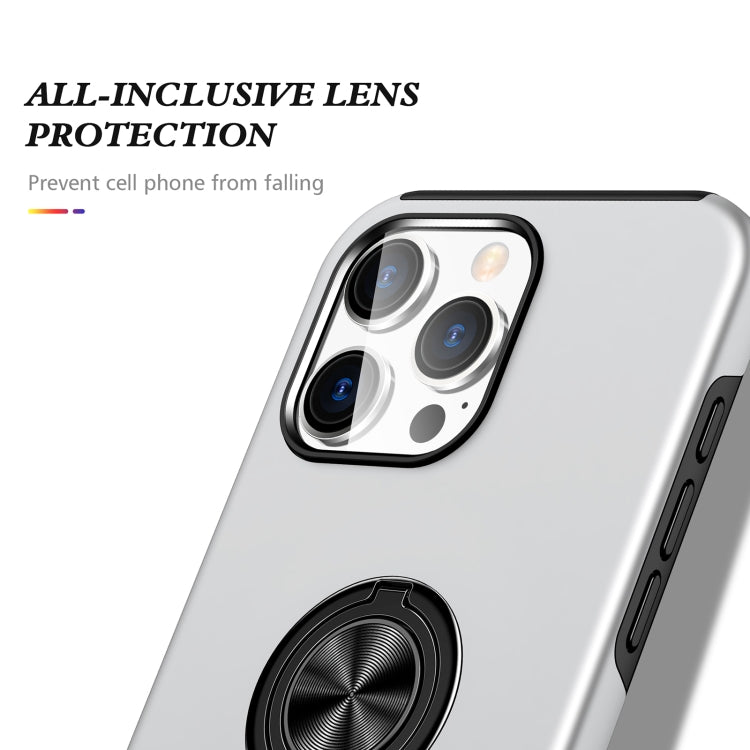 For iPhone 16 Pro Magnetic Ring Holder Phone Case(Silver) - free shipping - PMC TechLife - Order now!