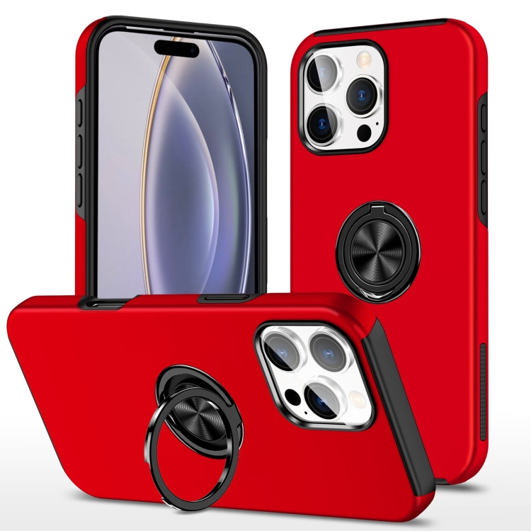 For iPhone 16 Pro Max Magnetic Ring Holder Phone Case(Red) - iPhone 16 Pro Max Cases by PMC TechLife | Online Shopping South Africa | PMC TechLife | Buy Now Pay Later Mobicred