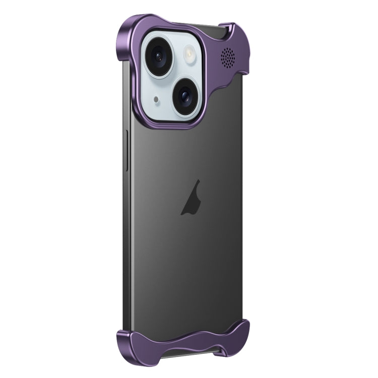 For iPhone 15 Plus Aromatherapy Alloy Frameless Phone Case(Purple) - iPhone 15 Plus Cases by PMC Jewellery | Online Shopping South Africa | PMC Jewellery | Buy Now Pay Later Mobicred