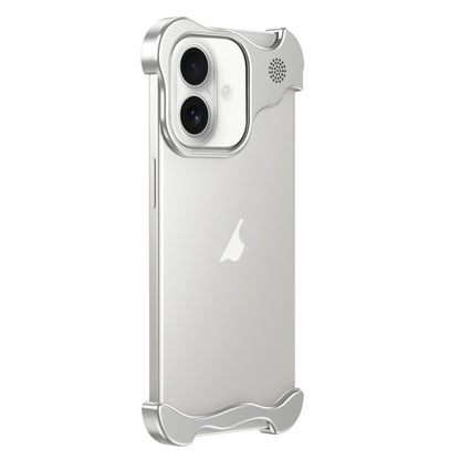 For iPhone 16 Plus Aromatherapy Alloy Frameless Phone Case(Silver) - iPhone 16 Plus Cases by PMC Jewellery | Online Shopping South Africa | PMC Jewellery | Buy Now Pay Later Mobicred