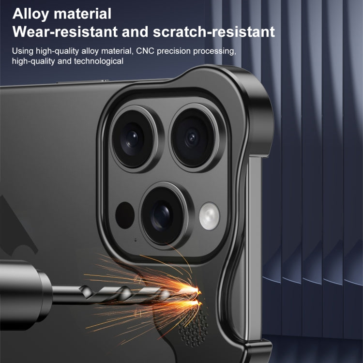 For iPhone 12 Aromatherapy Alloy Frameless Phone Case(Blue) - free shipping - PMC Jewellery - Order now!