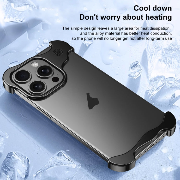 For iPhone 16 Pro Max Aromatherapy Alloy Frameless Phone Case(Purple) - free shipping - PMC Jewellery - Order now!