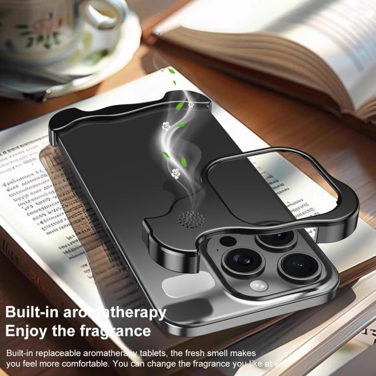 For iPhone 16 Pro Max Aromatherapy Alloy Frameless Phone Case(Purple) - free shipping - PMC Jewellery - Order now!