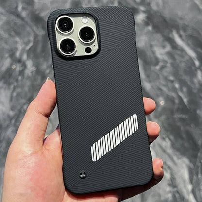 For iPhone 15 Pro Carbon Fiber Frameless Cooling Phone Case(Silver) - iPhone 15 Pro Cases by PMC Jewellery | Online Shopping South Africa | PMC Jewellery | Buy Now Pay Later Mobicred