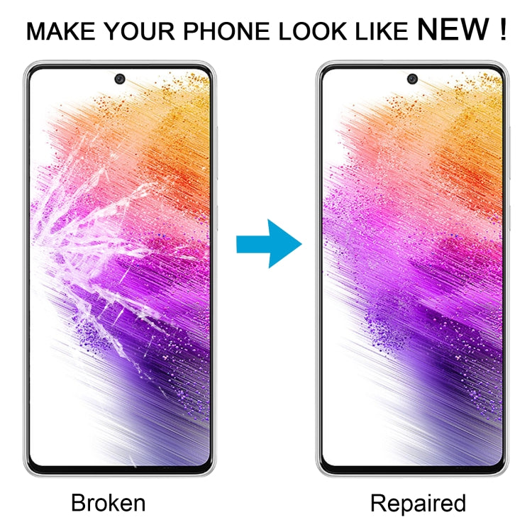 For Samsung Galaxy A73 SM-A736B 10pcs Front Screen Outer Glass Lens with OCA Optically Clear Adhesive - free shipping - PMc TechLife - Order now!