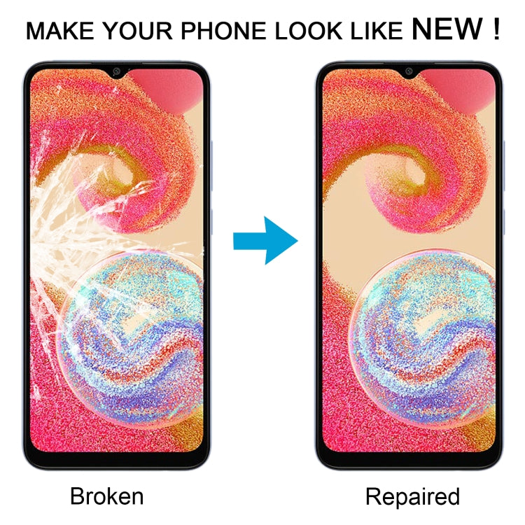 For Samsung Galaxy A04e SM-A042F 10pcs Front Screen Outer Glass Lens with OCA Optically Clear Adhesive - free shipping - PMc TechLife - Order now!