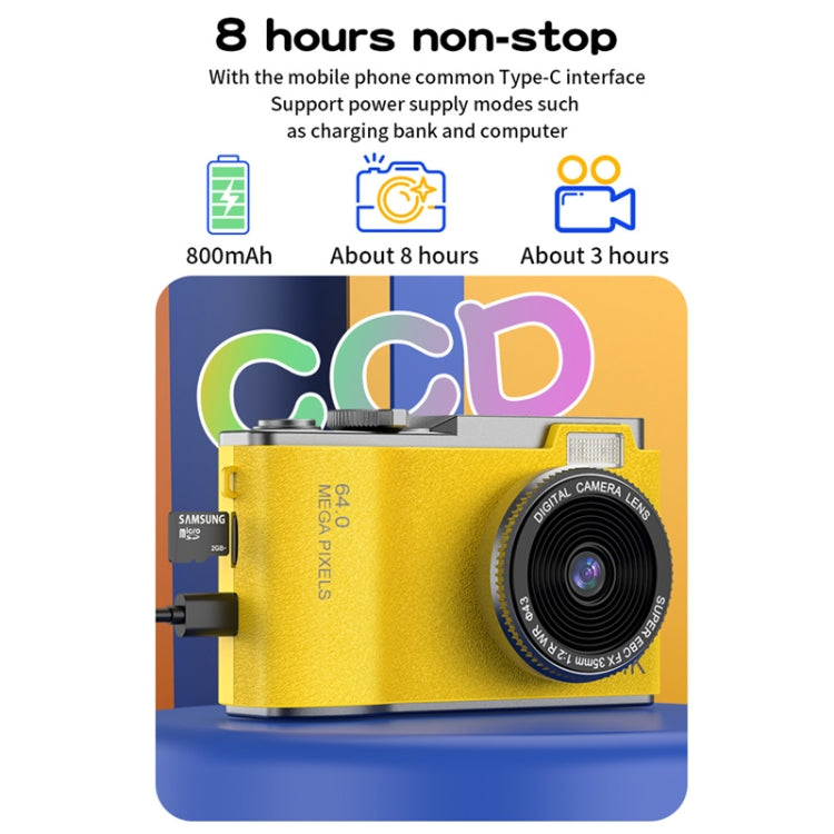 LK003 2.4 inch Dual-lens 4K HD CCD Camera Retro Kids Camera(White) - Children Cameras by PMC Jewellery | Online Shopping South Africa | PMC Jewellery | Buy Now Pay Later Mobicred