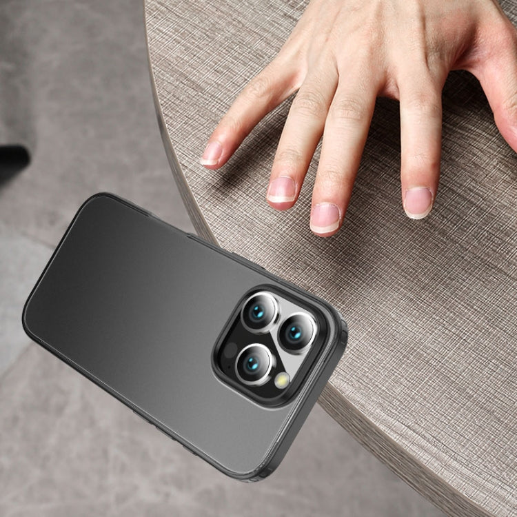 For iPhone 16 Pro Armor Clear TPU Hard PC Phone Case(Grey) - iPhone 16 Pro Cases by PMC TechLife | Online Shopping South Africa | PMC TechLife | Buy Now Pay Later Mobicred