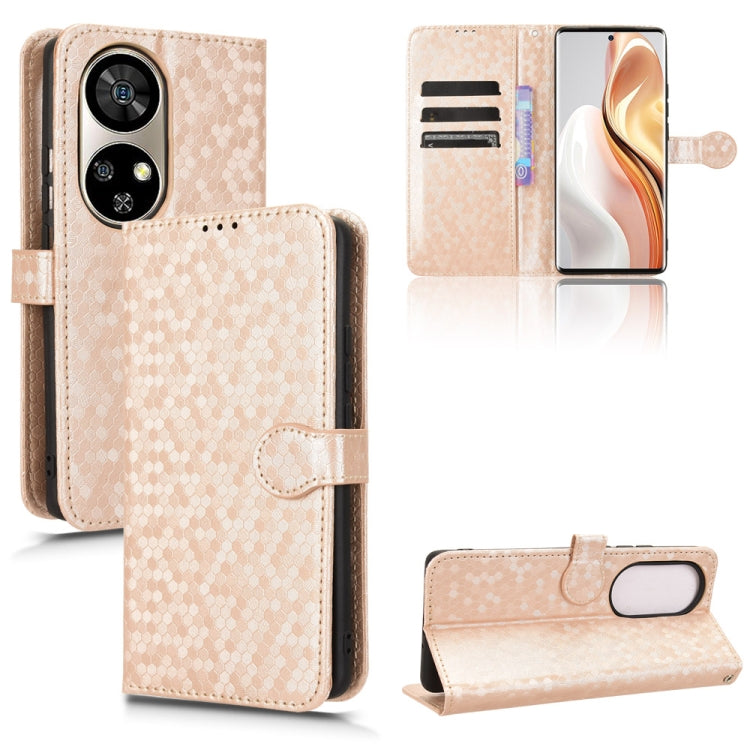 For Ulefone Note 17 Pro Honeycomb Dot Texture Leather Phone Case(Gold) - Ulefone Cases by PMC Jewellery | Online Shopping South Africa | PMC Jewellery | Buy Now Pay Later Mobicred