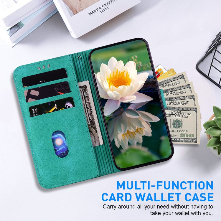 For Google Pixel 9 Pro Lotus Embossed Leather Phone Case(Green) - Google Cases by PMC TechLife | Online Shopping South Africa | PMC TechLife | Buy Now Pay Later Mobicred