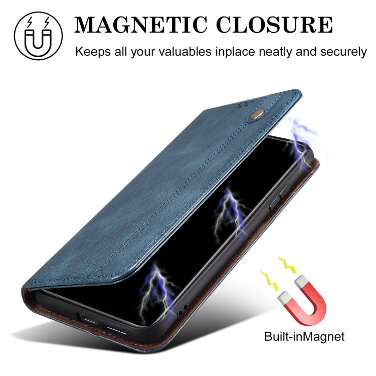 For Samsung Galaxy S25 5G Oil Wax Crazy Horse Texture Leather Phone Case(Blue) - Galaxy S25 5G Cases by PMC Jewellery | Online Shopping South Africa | PMC Jewellery | Buy Now Pay Later Mobicred