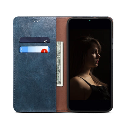 For Samsung Galaxy S25+ 5G Oil Wax Crazy Horse Texture Leather Phone Case(Blue) - Galaxy S25+ 5G Cases by PMC Jewellery | Online Shopping South Africa | PMC Jewellery | Buy Now Pay Later Mobicred