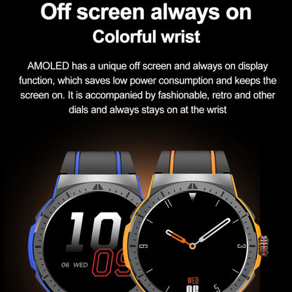 LEMFO HK52 1.43 inch BT5.3 IP68 Sport Smart Watch, Support Bluetooth Call / Message Notification / Heart Rate / Blood Pressure Health Monitor(Orange) - Smart Watches by LEMFO | Online Shopping South Africa | PMC Jewellery | Buy Now Pay Later Mobicred