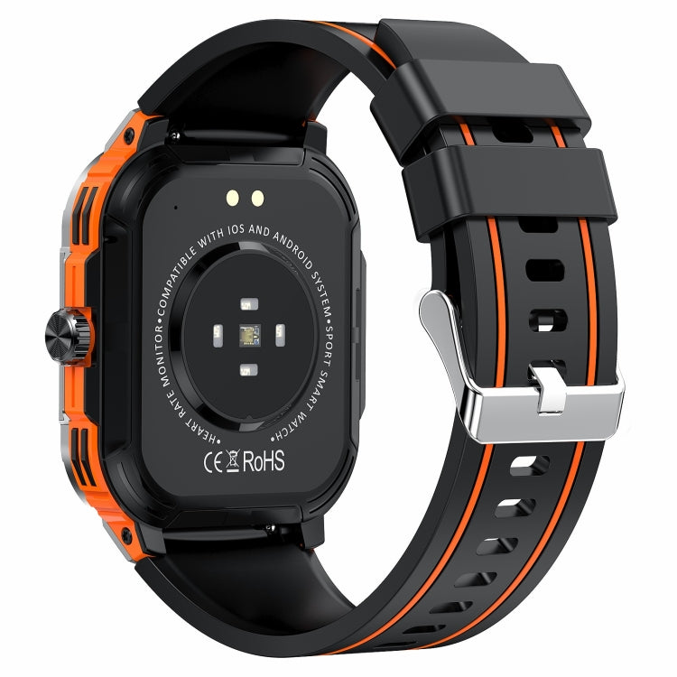 LEMFO HK56 2.06 inch BT5.3 IP68 Sport Smart Watch, Support Bluetooth Call / Message Notification / Heart Rate / Blood Pressure Health Monitor(Orange) - Smart Watches by LEMFO | Online Shopping South Africa | PMC Jewellery | Buy Now Pay Later Mobicred