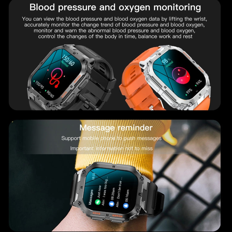 LEMFO K61 Pro 1.96 inch BT5.0 Sport Smart Watch, Support Bluetooth Call / Sleep / Blood Oxygen / Heart Rate / Blood Pressure Health Monitor(Black) - Smart Watches by LEMFO | Online Shopping South Africa | PMC Jewellery | Buy Now Pay Later Mobicred