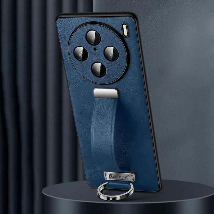 For vivo X100s Pro / X100 Pro SULADA PC + Leather Texture Skin Feel Shockproof Phone Case(Blue) - vivo Cases by SULADA | Online Shopping South Africa | PMC Jewellery | Buy Now Pay Later Mobicred