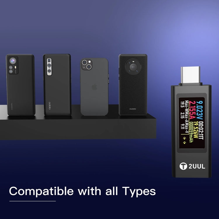 2UUL Charging Mate Type-C Mini Charging Detector with Bidirectional Current Test - Test Tools by 2UUL | Online Shopping South Africa | PMC TechLife | Buy Now Pay Later Mobicred