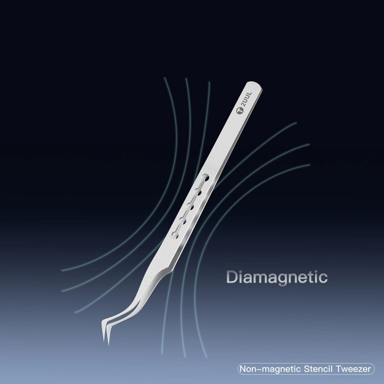 2UUL Non-magnetic Stainless Stencil Tweezers with Holes, Model:TW22 - Tweezers by 2UUL | Online Shopping South Africa | PMC TechLife | Buy Now Pay Later Mobicred