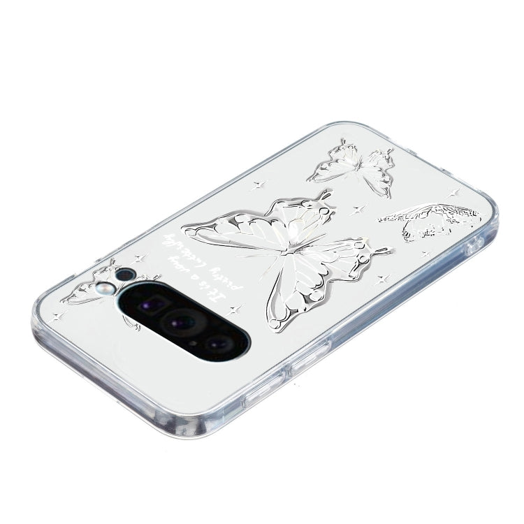 For Google Pixel 9 Pro Colored Drawing Pattern Transparent TPU Phone Case(Butterflies) - Google Cases by PMC TechLife | Online Shopping South Africa | PMC TechLife | Buy Now Pay Later Mobicred