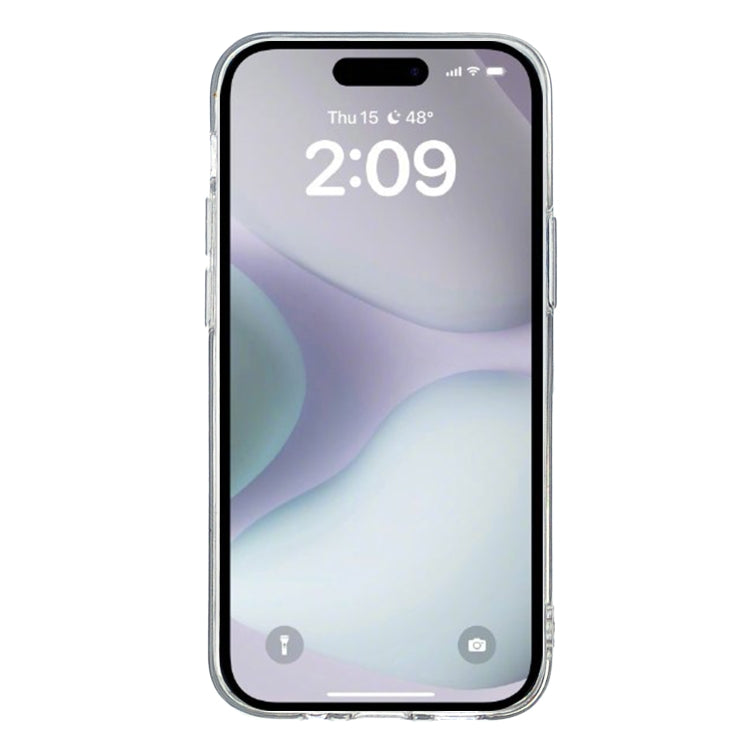 For iPhone 16 Colored Drawing Pattern Transparent TPU Phone Case(Sakura) - iPhone 16 Cases by PMC TechLife | Online Shopping South Africa | PMC TechLife | Buy Now Pay Later Mobicred