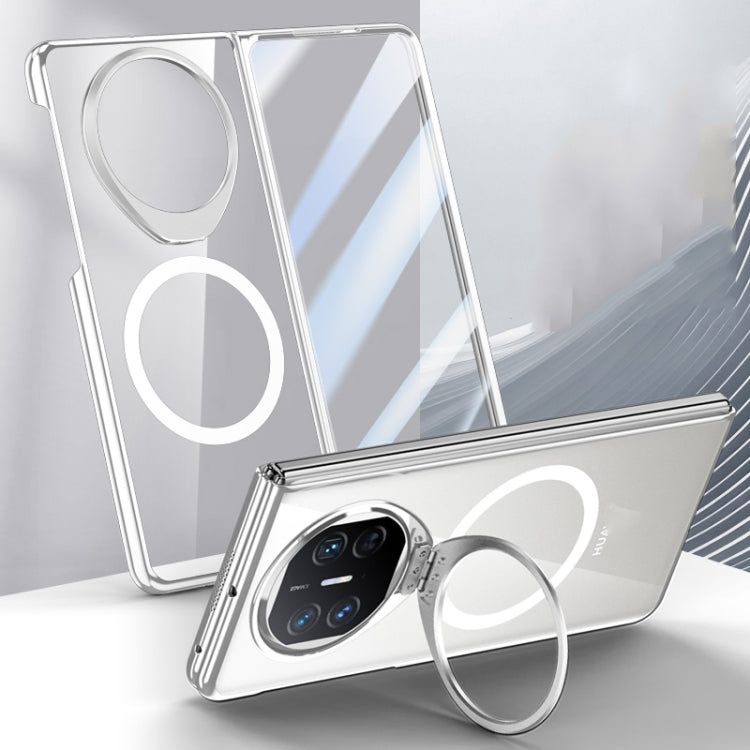 For Huawei Mate X5 Integrated MagSafe Metal Lens Holder PC Electroplating Phone Case(Silver) - Huawei Cases by PMC TechLife | Online Shopping South Africa | PMC TechLife | Buy Now Pay Later Mobicred