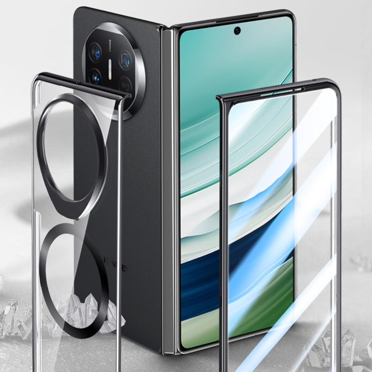 For Huawei Mate X5 Integrated MagSafe Metal Lens Holder PC Electroplating Phone Case(Silver) - Huawei Cases by PMC TechLife | Online Shopping South Africa | PMC TechLife | Buy Now Pay Later Mobicred